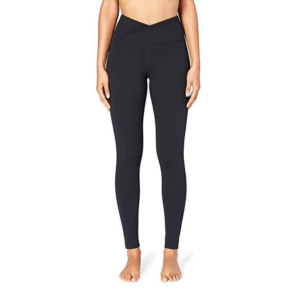 CORE10 Wrap Waist Black XS Extra Small High Waist Leggings Pants - Picture 1 of 5